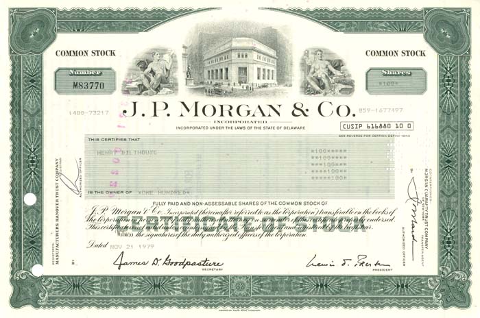 J.P. Morgan and Co.